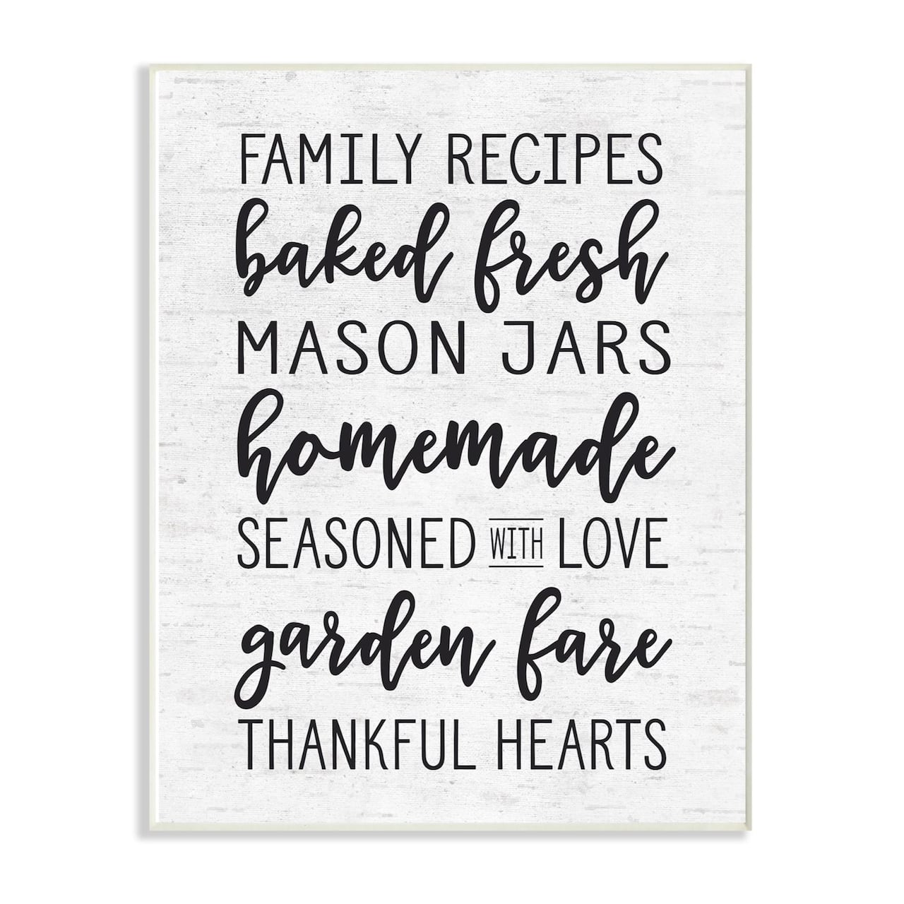 Stupell Industries Family Recipes Typography Wall Plaque
